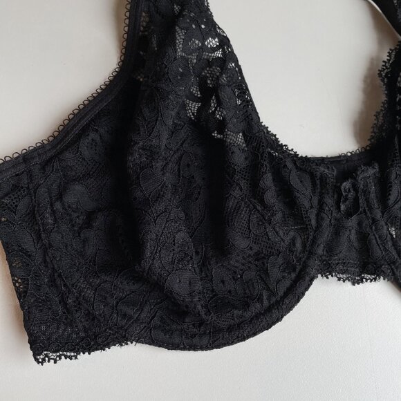 Maidenform Modern Beauty Lace Demi Bra Unlined Womens 34D Black DM9600 NEW - Picture 4 of 8